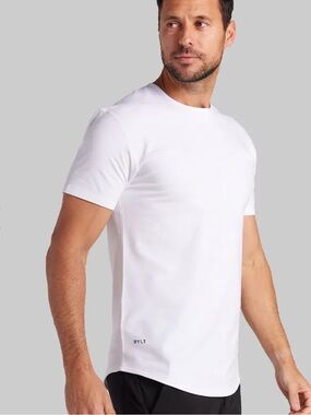 BYLT Drop Cut Lux Shirt Sleeve Tee Basic White
